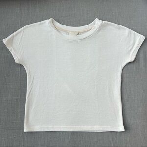 Aritzia Wilfred Free Cropped Short Sleeve Tee Shirt Top • Size: XS • White